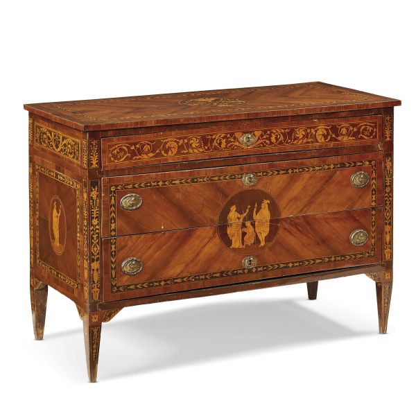 A LOMBARD COMMODE, WORKSHOP OF MAGGIOLINI, LATE 18TH CENTURY