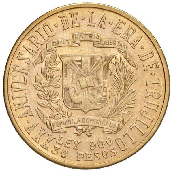 REPUBBLICA DOMENICANA. 30 PESOS 1955