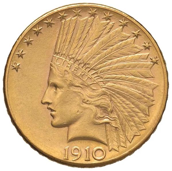      STATI UNITI. 10 DOLLARS 1910 INDIAN HEAD 