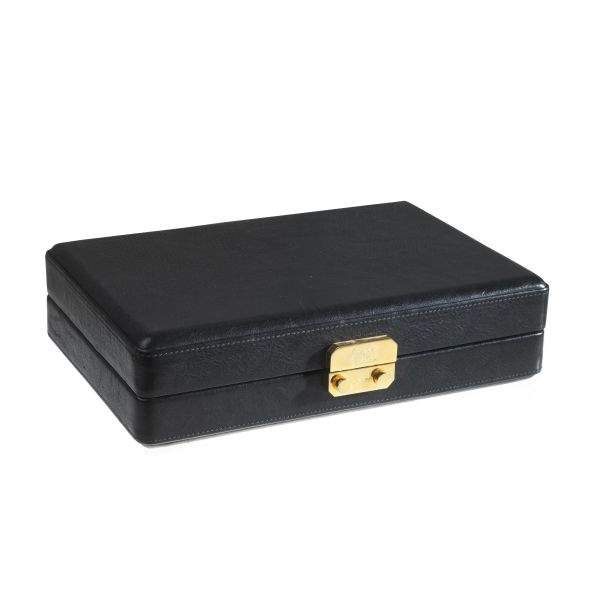 BOX FOR WATCHES &quot;SCATOLA DEL TEMPO&quot; IN BLACK   LEATHER N. 778