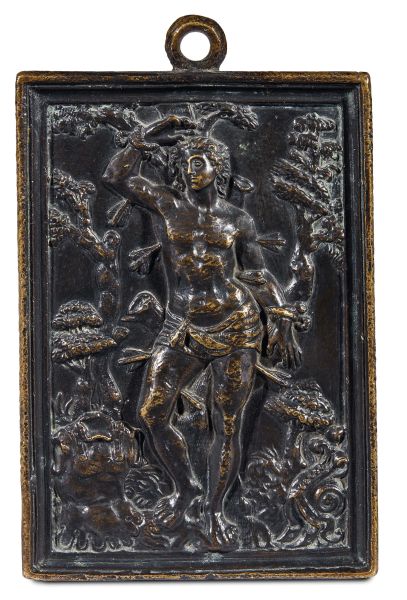 Spanish, early 17th century, Saint Sebastian, bronze