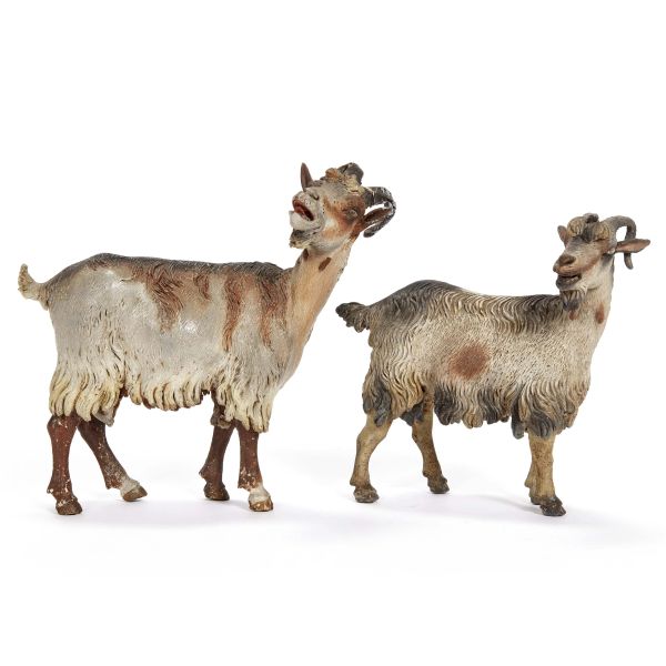A PAIR OF GOATS, NAPLES, 18TH/19TH CENTURIES