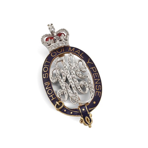 &quot;ORDER OF THE GARTER&quot; REGIMENTAL BROOCH IN 18KT TWO TONE GOLD