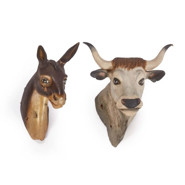 



A DONKEY AND OX HEADS, NAPLES, 19TH CENTURY