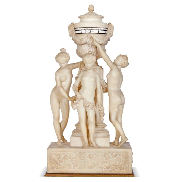 



AUX TROIS GR&Acirc;CES FRENCH MANTEL CLOCK, EARLY 19TH CENTURY