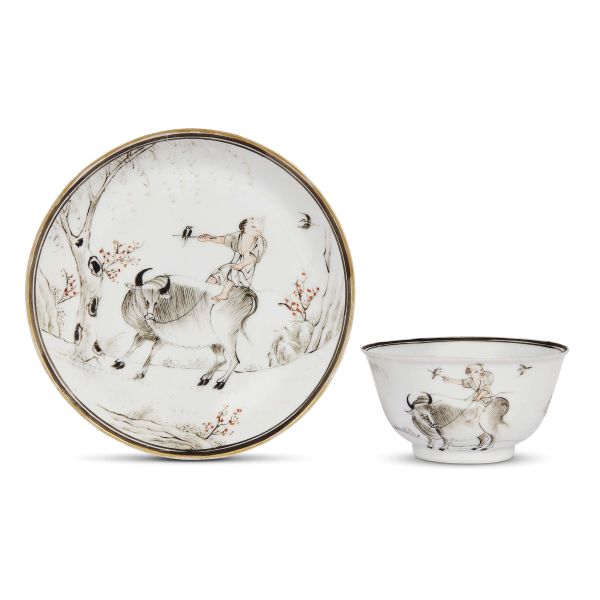 A SMALL BOWL AND PLATE, CHINA, QING DYNASTY, QIANLONG PERIOD, CIRCA 1745-1750