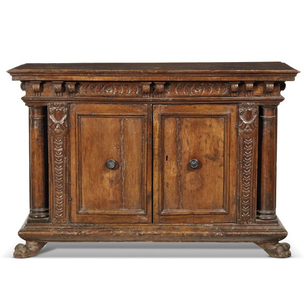 A TUSCAN SIDEBOARD, LATE 16TH CENTURY