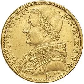 GREGORIO XVI (BARTOLOMEO ALBERTO CAPPELLARI 1831 - 1846), GREGORINA DA 5 SCUDI ROMANI 1835