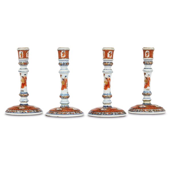 



A SET OF FOUR CANDLESTICKS, CHINA, QING DYNASTY, 18TH CENTURY