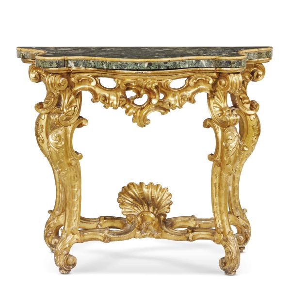 A SMALL GENOESE CONSOLE TABLE, 18TH CENTURY