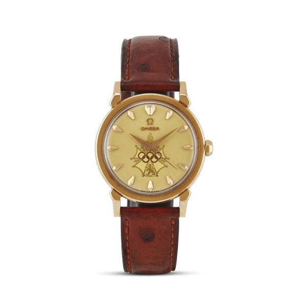 



OMEGA SEAMASTER REF. 2850SC "XVI OLYMPIC GAMES MELBOURNE" YELLOW GOLD WRISTWATCH, 1956