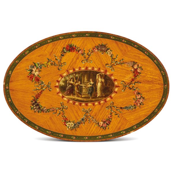 TAVOLINO E DUE SEDIE, INGHILTERRA, SECOLO XIX