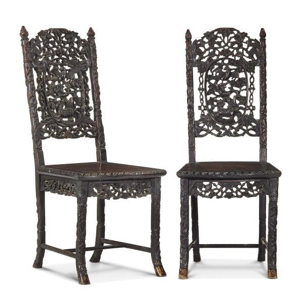 



A PAIR OF CHAIRS, CHINA, QING DYNASTY, 19TH CENTURY