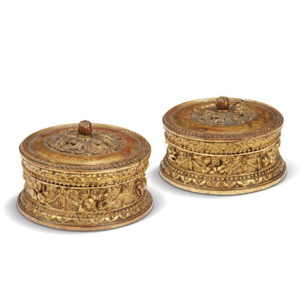 A PAIR OF TUSCAN BOXES, 19TH CENTURY