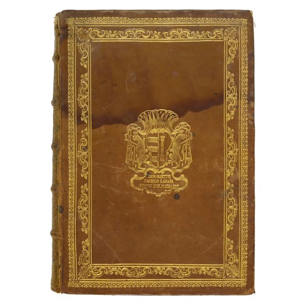 Rare binding with the arms of Don Marzio Pacecco Carafa