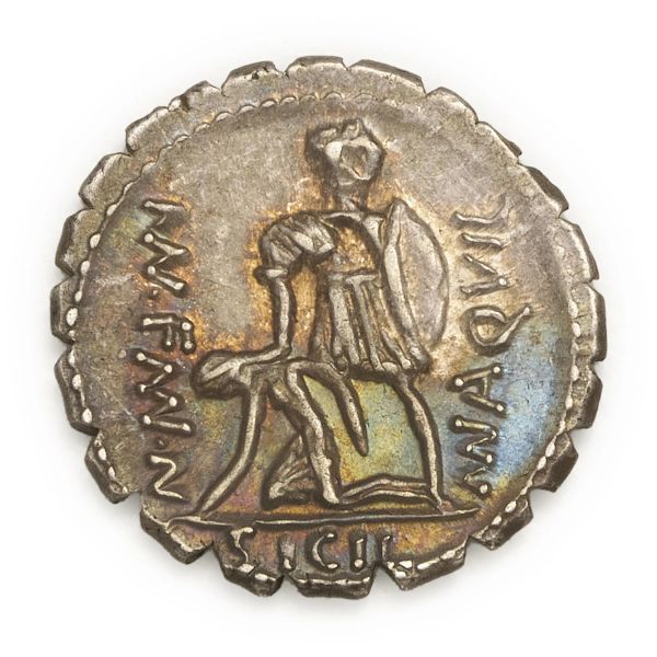 Aquilia - Denario serrato Mn. Aquillius Mn.f. Mn.n (65 a.C.) - Zecca: Roma