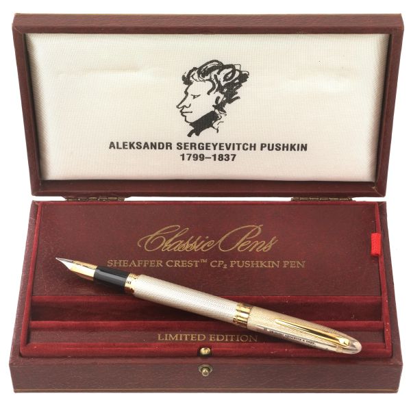 SHEAFFER CREST CP2 &quot;PUSHKIN&quot; LIMITED EDITION STERLING SILVER FOUNTAIN PEN N. 132/500