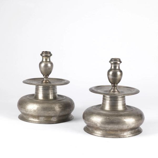PAIR OF SILVER PLATED METAL, NORTHERN EUROPE, 19TH CENTURY