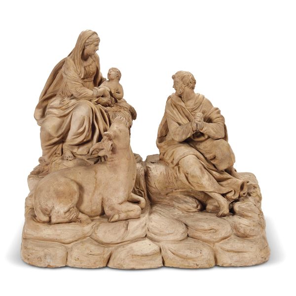 Tuscan, 18th century, Nativity, terracotta, 38x40x26 cm