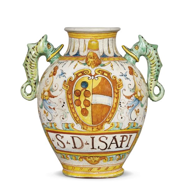 VASO BIANSATO, MONTELUPO, SECONDA METÀ SECOLO XVII