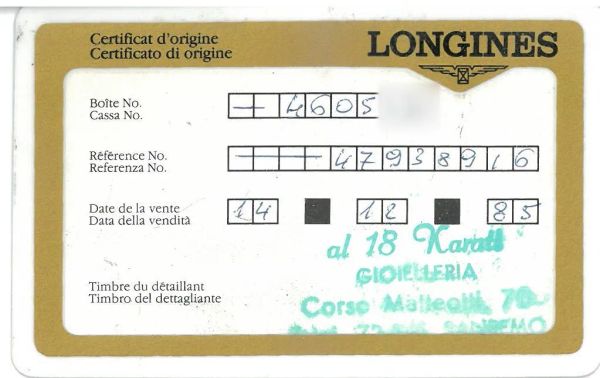 LONGINES LADY OROLOGIO IN ORO ANNO 1985