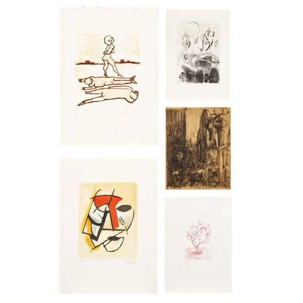 



GROUP OF SIX WORKS ON PAPER