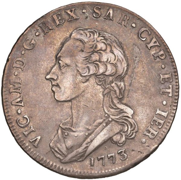      SAVOIA. VITTORIO AMEDEO III (1773-1796) SCUDO DA 6 LIRE 1773 