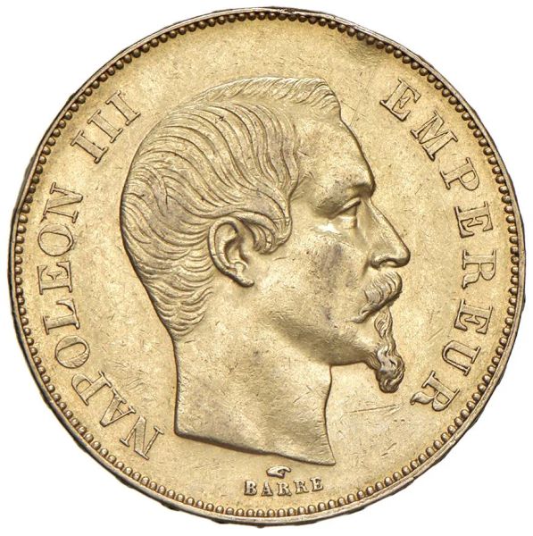 



FRANCIA. NAPOLEONE III (1852-1870) 50 FRANCHI 1856 PARIGI
