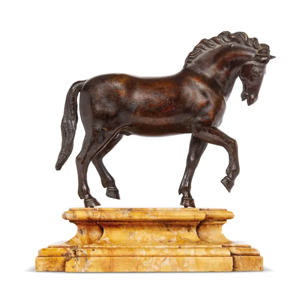 



CAVALLO AL TROTTO, DA UN MODELLO DI GIAMBOLOGNA, FINE SECOLO XVII