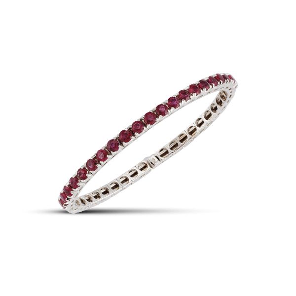 RUBY SPRING BRACELET IN 18KT WHITE GOLD