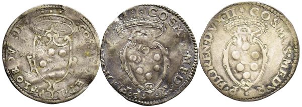 FIRENZE TRE GIULII IN ARGENTO DI COSIMO I DE&rsquo; MEDICI (1537-1557)