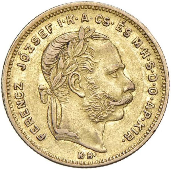 



UNGHERIA. FRANCESCO GIUSEPPE I (1848-1916) 20 FRANCHI 1876