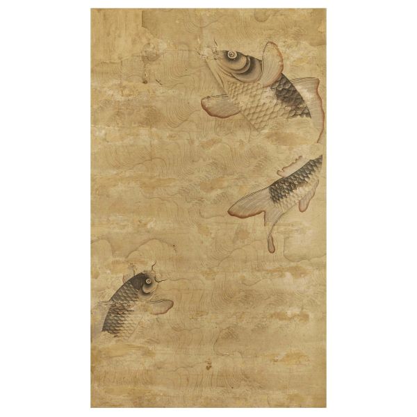 



A PAINTING OF CARP IN WATER, JAPAN, 19TH CENTURY