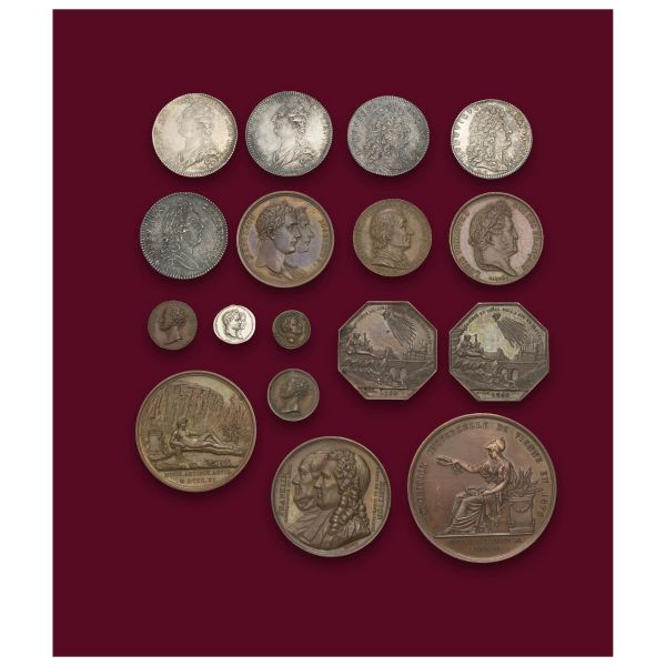 Francia – Secolo XIX – Collezione di 17 medaglie e gettoni