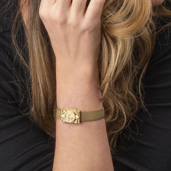 BRACCIALE A MAGLIA CON CERVO