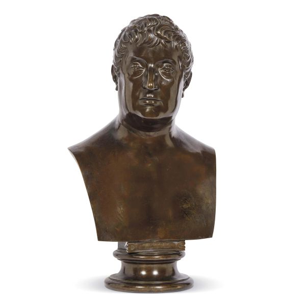 After Lorenzo Bartolini, 19th century, portrait of Louis Napoleon King of Holland, bronze