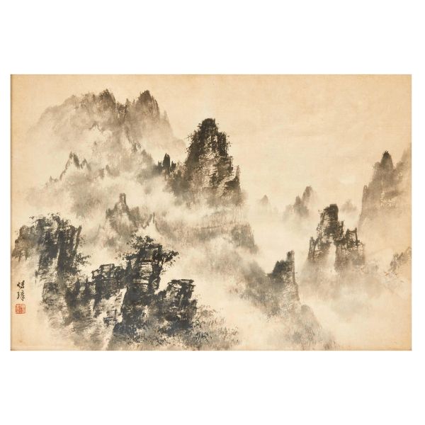 LOTTO DI QUATTRO DIPINTI SU CARTA, CINA, SEC. XX