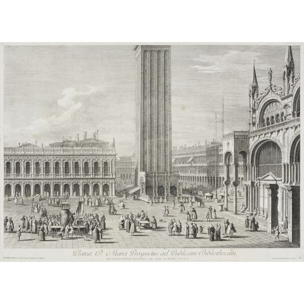 Canal, Antonio detto Canaletto. Platea D. Marci prospectus ad publicam Bibliothecam. Venezia, Furlanetto, 1780.