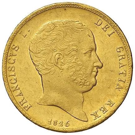 NAPOLI, FRANCESCO I DI BORBONE (1825-1830), 30 DUCATI 1826