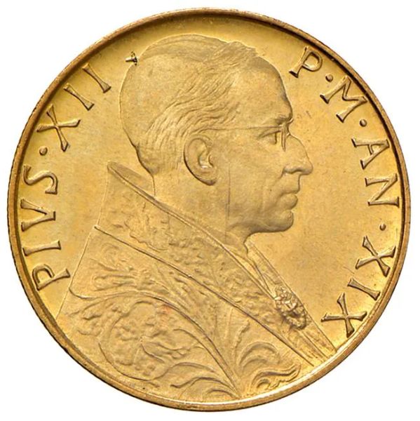      VATICANO PIO XII (1939-1958) 100 LIRE 1957 