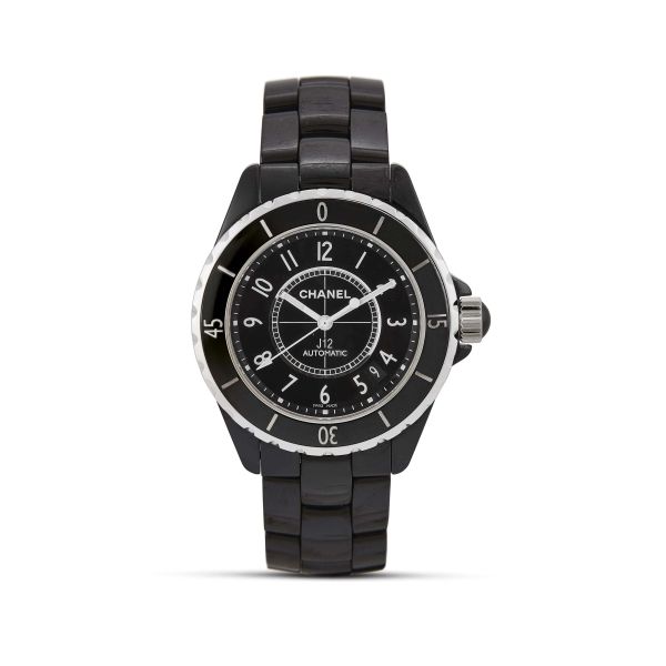 Chanel - CHANEL J12 AUTOMATIC REF. H0685 BLACK CERAMIC AND STEEL WRISTWATCH, 2016