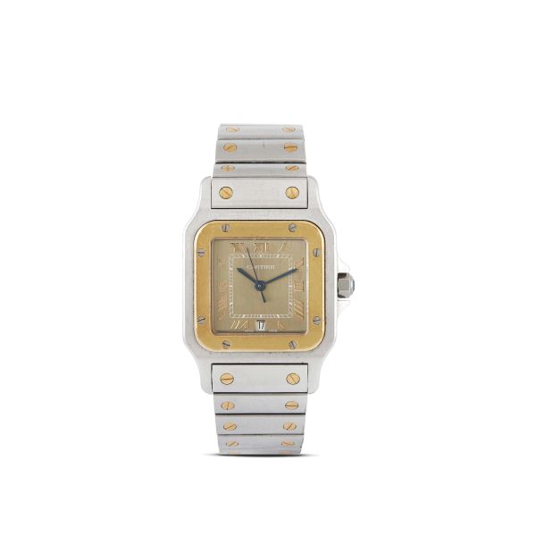 Cartier - CARTIER SANTOS GALBEE BIG SIZE STEEL AND GOLD WRISTWATCH