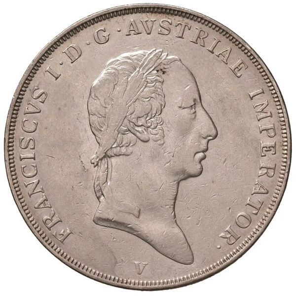      VENEZIA. REGNO LOMBARDO-VENETO. FRANCESCO I D&rsquo;ASBURGO LORENA (1815-1835) SCUDO NUOVO DA 6 LIRE 1825 