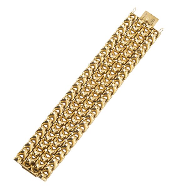 WIDE BRACELET IN 18KT YELLOW GOLD