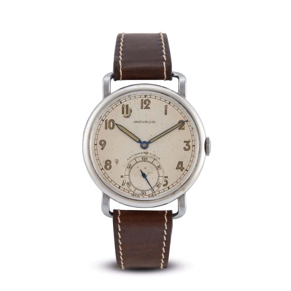 



MOVADO ANTIMAGNETIQUE OVERSIZE REF. 37873 STEEL WRISTWATCH