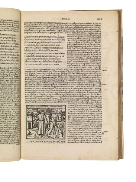 (Illustrati 500) IUVENALIS, Decimus Iunius. Iuuenalis cum commento Joannis Britannici. [Venezia], (1509 die 4 Decembris).