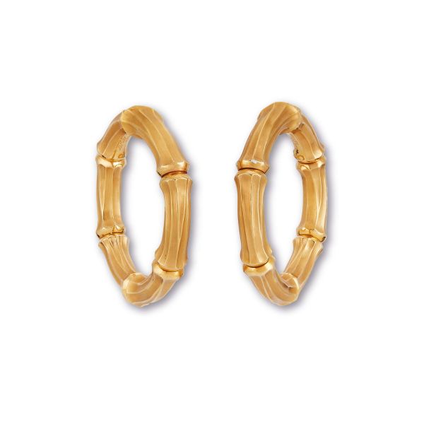 Cartier - 



CARTIER BAMBOO HOOP EARRINGS IN 18KT YELLOW GOLD