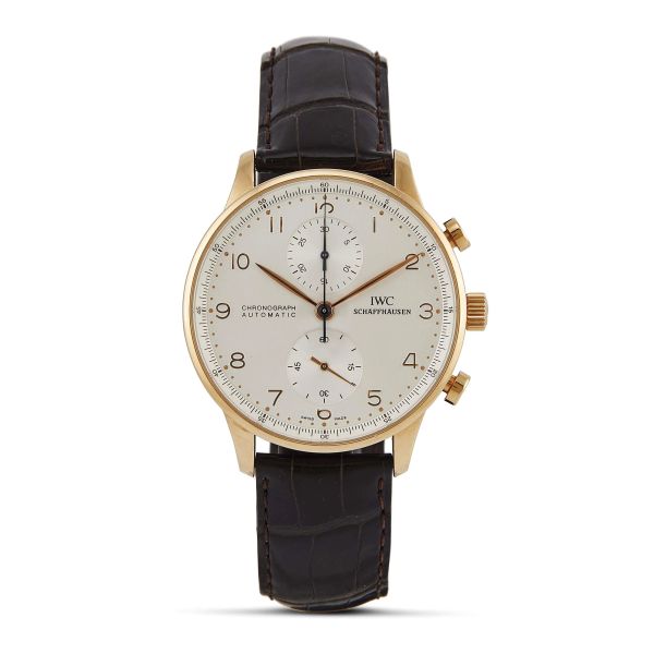 IWC PORTUGUESE CHRONOGRAPH REF. 3714-002 N. 27035XX IN 18KT YELLOW GOLD