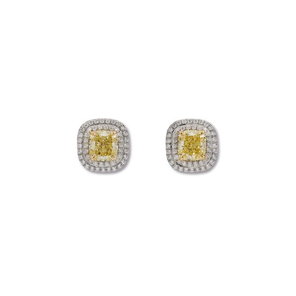 Tiffany &amp; Co - 



TIFFANY &amp; CO. SOLESTE FANCY YELLOW DIAMOND EARRINGS IN PLATINUM