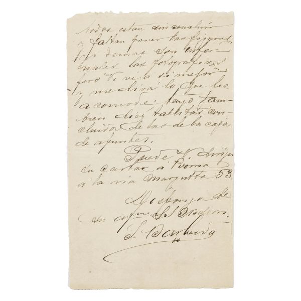 Barbudo, Salvador Sánchez. Lettera autografa firmata